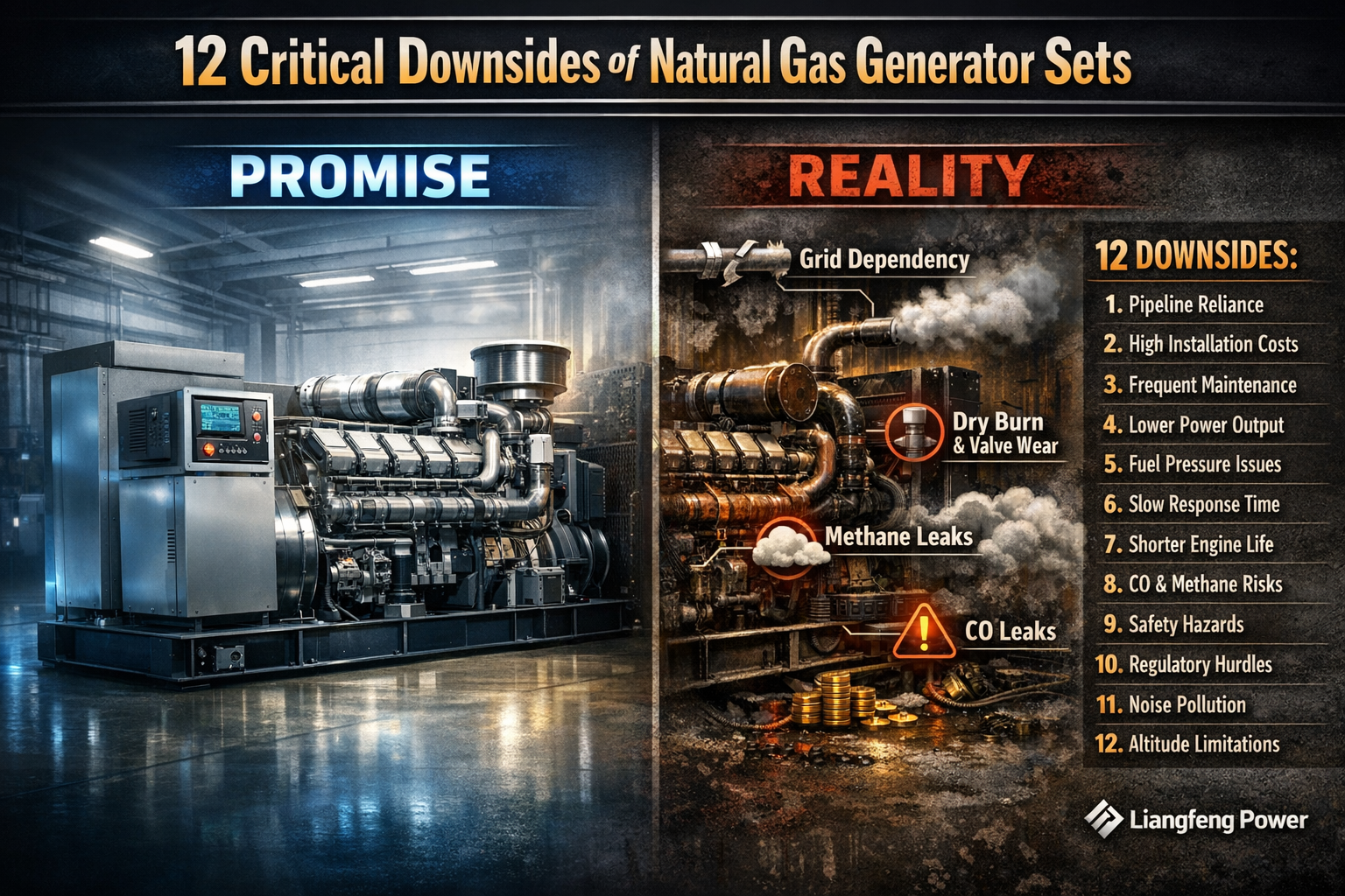 12 Critical Downsides of Natural Gas Generator Sets: What B2B Buyers Must Know